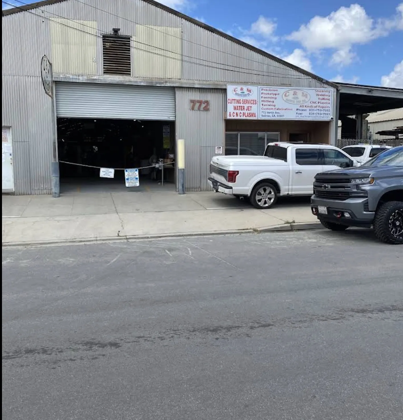 C&M Machine Shop front office in Salinas
